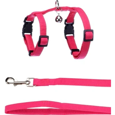 Abbildung von Flamingo Harnass mit Leine für Kätzchen Lomi Fuchsie A: 15 22cm, B: 20 30cm, C: 120cm x 10mm 2mm, Elegant, Sicher und Stilvoll