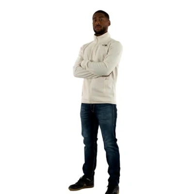 Abbildung von The North Face Glacier FULL ZIP Fleecejacke, Herren, Größe: XS, White dune