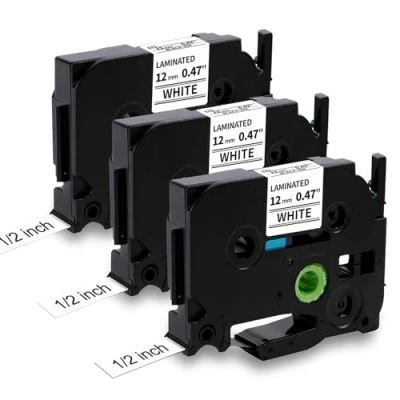 Abbildung von MarkField TZe 231 H107 H100LB Schriftband 12mm Kompatibel mit Brother P touch Bänder TZe231 TZ 0.47 für Beschriftungsgerät PT 900 1000 1010 1080 H105 H75 H101 D210 D410 Cube Schwarz auf Weiß