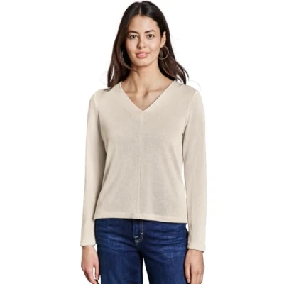 Abbildung von Street One Stricklook Strickpullover, Damen, Größe: 38, Beige