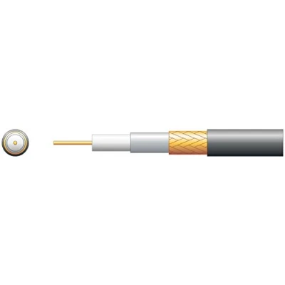 Abbildung von MERCURY RG59 B/U 75 Ohm Schaumgefülltes Koaxialkabel Kupfergeflecht Schwarz 100m