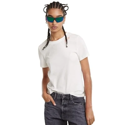 Abbildung von G STAR Embro LOGO Tshirt basic, Damen, Größe: Small, Chalk