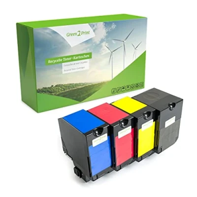Abbildung von Green2Print Toner Set, 4 Kartuschen 4X 3000 Seiten passend für Lexmark CX725DE, CX725DHE, CX725DTHE, CX725, CS720DE, CS720DTE, CS720, CS725DE, CS725DTE, CS725