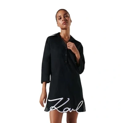 Abbildung von KARL Lagerfeld DNA Signature Strandaccessoire, Damen, Größe: Small, Black