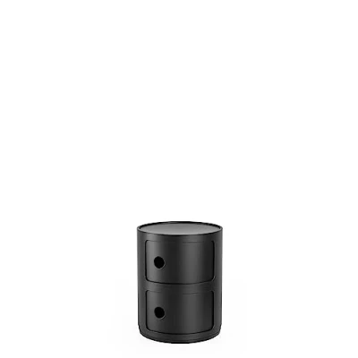 Abbildung von Kartell Componibili Recycled, Container 2 fächer, Matt schwarz