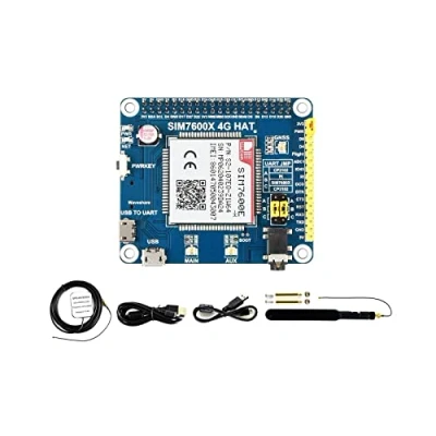 Abbildung von Waveshare 4G/3G/2G/GSM/GPRS/GNSS Hat for Raspberry Pi 4 Jetson Nano Based on SIM7600E H Supports LTE CAT4 Downlink Data Transfer