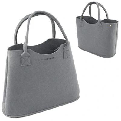 Abbildung von DuneDesign Shopper 2 in 1 Erweiterbarer Filz 47x20x35cm XL, Einkaufstasche