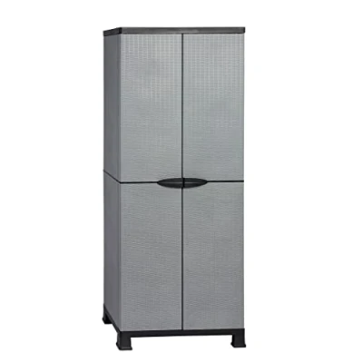 Abbildung von Kreher Mehrzweckschrank MADERA Kunststoffschrank im Rattan Design mit 3 Einlegeboden