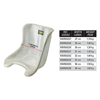 Abbildung von Omp OMPKK0503229 Kart Sitzbreite, 29 cm, Gewicht 1,20 kg, weiß