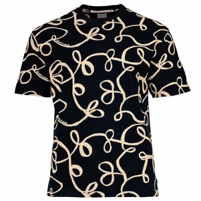 Abbildung von Scotch &amp; Soda MIT Alloverprint Relaxed FIT Tshirt print, Herren, Größe: XL, Blau