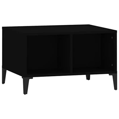 Abbildung von vidaXL Couchtisch Beistelltisch Wohnzimmertisch Sofatisch Teetisch Kaffeetisch Tisch Wohnzimmer Schwarz 60x50x36,5cm Holzwerkstoff