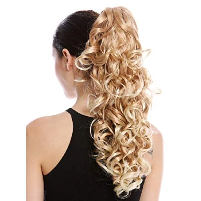 Abbildung von WIG ME UP N956 V 27CT613 Haarteil Zopf Pferdeschwanz Locken lockig voluminös Steckkämme lang 50 cm Rotblond Platin Gesträhnt
