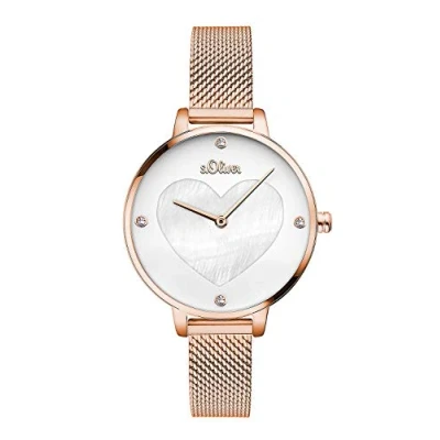 Abbildung von s.Oliver Damen Analog Quarz Armbanduhr mit Edelstahlarmband SO 3473 MQ