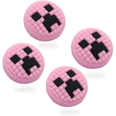 Abbildung von MatoSan® 4X Joystick Kappen Kompatibel mit Nintendo Switch Grip Joy Con Thumbstick Lite OLED Zubehör Thumb Grips Daumenkappen Steam Deck Schutz (Pink)