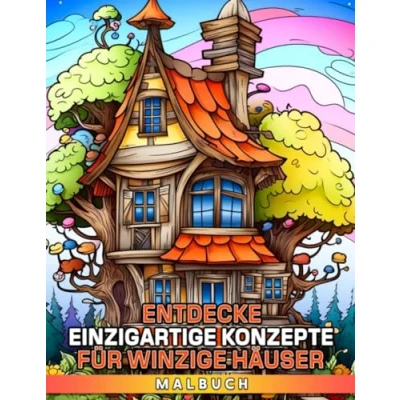 Abbildung von Entdecke einzigartige Konzepte für winzige Häuser Malbuch: Ein inspirierendes Ausmalbuch kreative Köpfe