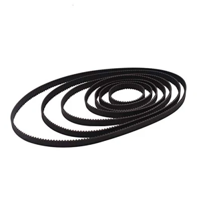 Abbildung von 2 Stück GT2 geschlossener Zahnriemen 6mm breit mit Schlaufe aus Gummi, 110 112 158 200 280 300 400 752 852mm, für 6 mm Breite (GT2 122mm)