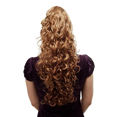 Abbildung von WIG ME UP N310 24BT27 Voluminös wallendes Haarteil/Zopf/Pferdeschwanz, lockig, sehr lang, ca. 60 cm, Blond Mix