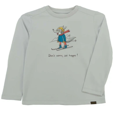 Abbildung von Shirt Skiing Wolf in Grau