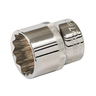 Abbildung von Silverline Tools 436883 Stecknuss 1/2 Antrieb Ratsche 12pt Metrisches, silber, 27 mm, Set von 12