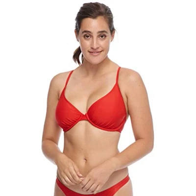 Abbildung von Body Glove Damen Solo Solid Underwire D, DD, E, F Cup Bikini Top Swimsuit Bikinioberteil, Smoothies True,