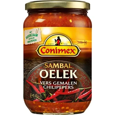 Abbildung von Conimex Sambal Oelek, indonesische Würzsauce aus gemahlenen Chilischoten, 200 g