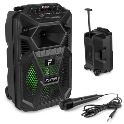 Abbildung von Fenton FPC8T Akku Lautsprecher (50 Watt) mit Bluetooth, Mikrofon und