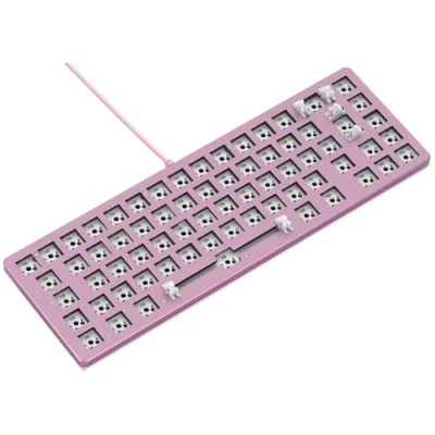Abbildung von Glorious Gaming GMMK 2 Compact 65% Barebones (Frame Only) Mechanisches Tastaturgrundgerüst, Kompakt TKL (65%), Aluminium, individuell anpassbar, RGB, International/ISO Layout Rosa