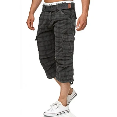 Abbildung von Indicode Jeans MIT GÜRTEL Nicolas Shorts, Herren, Größe: Large, Raven