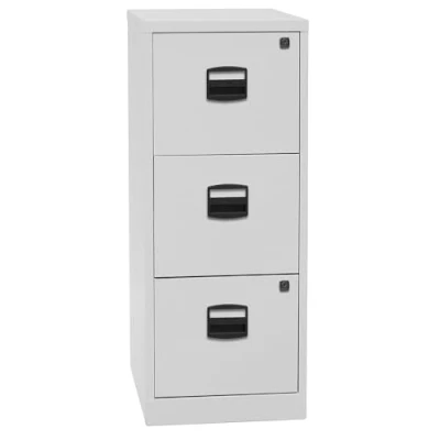 Abbildung von Bisley Home Hängeregistraturschrank PFA, 3 HR Schubladen, Metall, 645 Lichtgrau, 40 x 41.3 101.5 cm