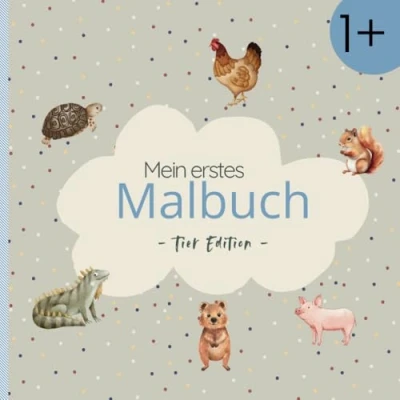 Abbildung von Mein erstes Malbuch Tier Edition, für Kind ab 1 Jahr, 80 Kindgerechte Motive, Kleinkinder, erster Malspaß: Meine ersten Tierbilder: Ein ... entdecke und lerne verschiedene Tiere kennen