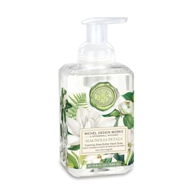 Abbildung von Michel Design Works Foaming Hand Soap 17.8oz, Magnolia Petals Scent and Design, Shea Butter Aloe Vera Blend, Beautiful Square Container with Pump