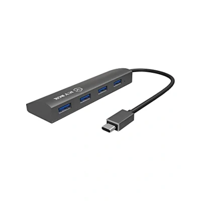 Abbildung von ICY BOX 4 Port USB 3.0 HUB, Aluminium Gehäuse mit C Stecker Computer Adapter