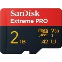 Abbildung von SanDisk Extreme PRO microSDXC UHS I Speicherkarte 2TB + SD Adapter &amp; RescuePRO Deluxe (Für Smartphones, Actionkameras oder Drohnen, Übertragung bis zu 250 MB/s, 5K, 4K UHD, A2, Class 10, U3, V30)