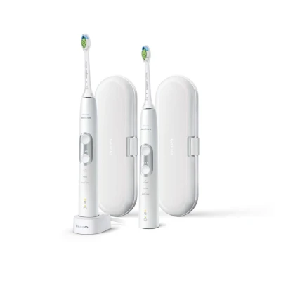 Abbildung von Philips Elektrische Zahnbürste Sonicare ProtectiveClean 6100, HX6877/34 Partner Set