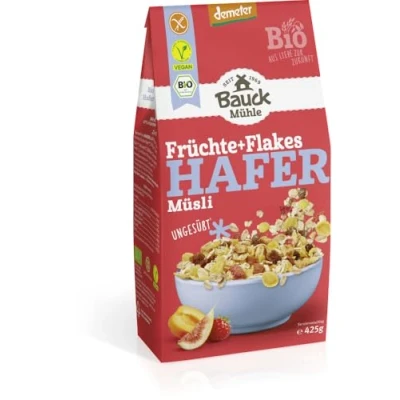 Abbildung von Bauck Mühle Hafer Müsli Früchte + Flakes glutenfrei Bio 425 g