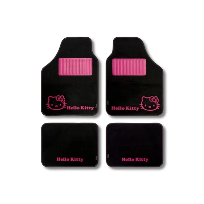 Abbildung von HELLO KITTY KIT3013 Fußmattensatz Polyester vorne und hinten schwarz Universelle passform