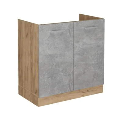 Abbildung von Vicco Spülenunterschrank R Line, Beton, 80 cm ohne Arbeitsplatte