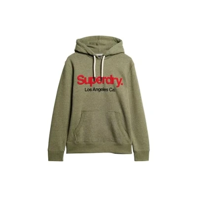 Abbildung von Superdry CORE LOGO Classic Kapuzenpullover, Herren, Größe: Small, Hushed olive green grit