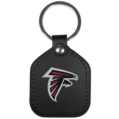 Abbildung von Siskiyou Sports NFL Atlanta Falcons Unisex Leder Square Schlüsselanhänger, Schwarz, Einheitsgröße