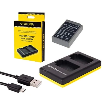 Abbildung von 2in1 SET für die Olympus Pen E P7 Premium Akku BLS 5 und 50 (1100mAh) + Dual Ladegerät (lädt 2 Akkus gleichzeitig)