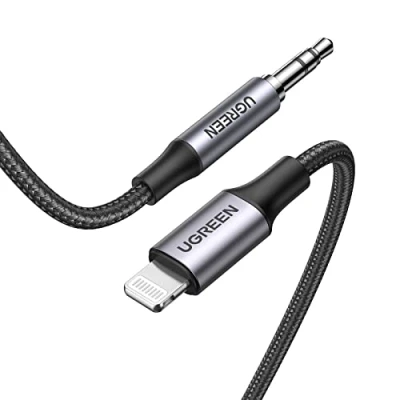 Abbildung von UGREEN Lightning zu 3.5mm Adapter Ladekabel 1m
