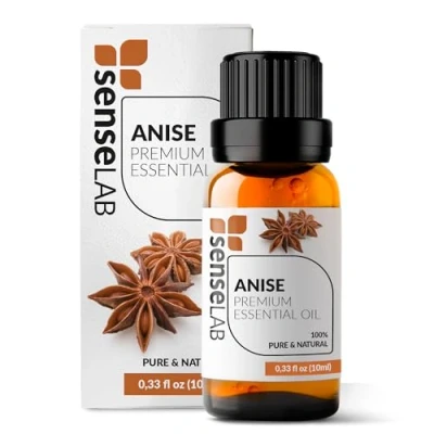Abbildung von Ätherisches Anisöl 100% Reines, Natürliches, Für Die Therapeutische Anwendung Geeignetes Diffuser und Luftbefeuchter Entspannendes Massageöl Duftöl Kerzenherstellung (10 ml)
