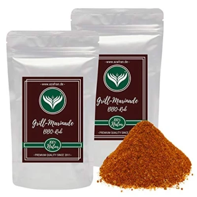 Abbildung von Azafran BBQ Rub Magic Dust Art, Marinade zum Grillen für Fleisch, Gemüse oder Grillkäse 500g