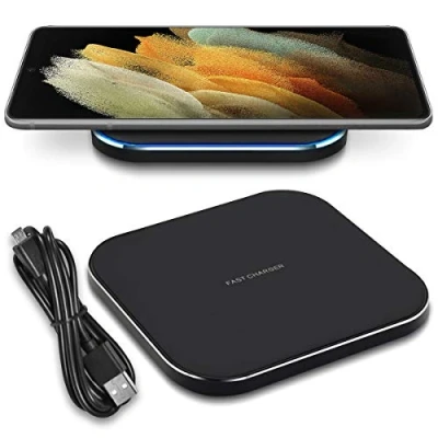 Abbildung von QI Wireless Ladestation kompatibel mit Samsung Galaxy S24 S23 S22 S21 S20 Plus Ultra FE 5G Kabelloser Charger Induktives Universal Schnell Ladegerät Ladematte
