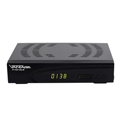 Abbildung von Vantage VT 93 DVB T2 Receiver für Italien (Italienische Menüführung, Sender in HD, PVR Ready, Digital, Full HD 1080p, HDMI, Mediaplayer, S/PDIF, USB 2.0, LAN, 12V tauglich), schwarz