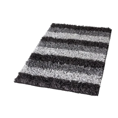Abbildung von Kleine Wolke Badematte &quot;Lounge&quot;, Höhe 24 mm, rutschhemmend beschichtet, fußbodenheizungsgeeignet, Badteppich, Fransenflor, gestreift, leichter Glanzeffekt, waschbar