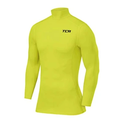 Abbildung von TCA Jungen Pro Performance Kompressions Thermoshirt, Langarmshirt mit Stehkragen Licht Grün, 8 10 Jahre