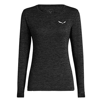 Abbildung von Salewa PUEZ Melange DRY TEE Langarmshirt, Damen, Größe: 40, Black out