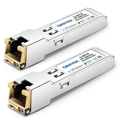 Abbildung von [2 Stück] 1.25G SFP to RJ45 Module, 1000BASE T Transceiver für Cisco GLC T/SFP GE T, Meraki MA 1GB TX, Ubiquiti UniFi UF 1G, Netgear, Zyxel, D Link TP QNAP, Open Switch, 100m