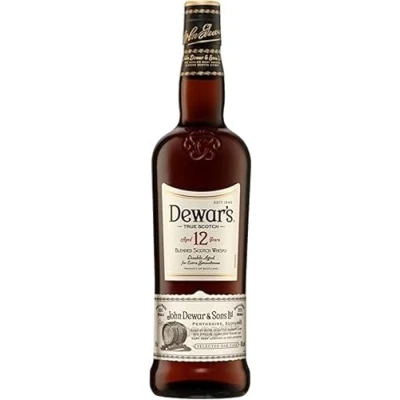 Abbildung von Dewar’s 12 Jahre alter Blended Scotch Whisky in Geschenkbox, doppelt gereift im Eichenfass für besonders weichen Geschmack, Noten von Zitrus, Trockenfrüchten &amp; Vanille, 40% Vol., 70 cl/700 ml
